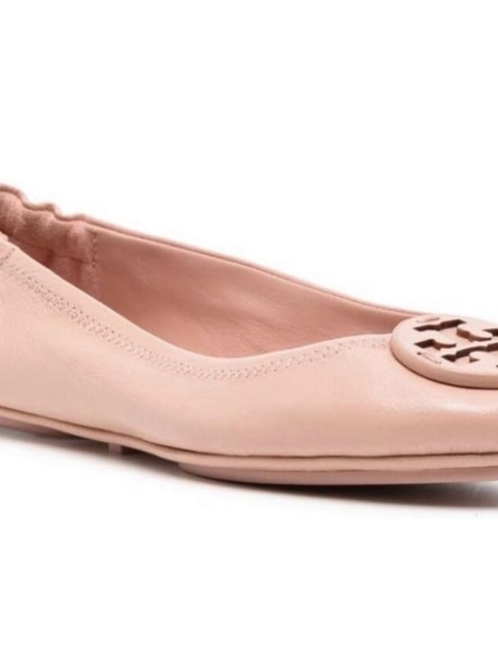 Tory Burch Leather Minnie Travel Ballet Flat - Pink Brick
